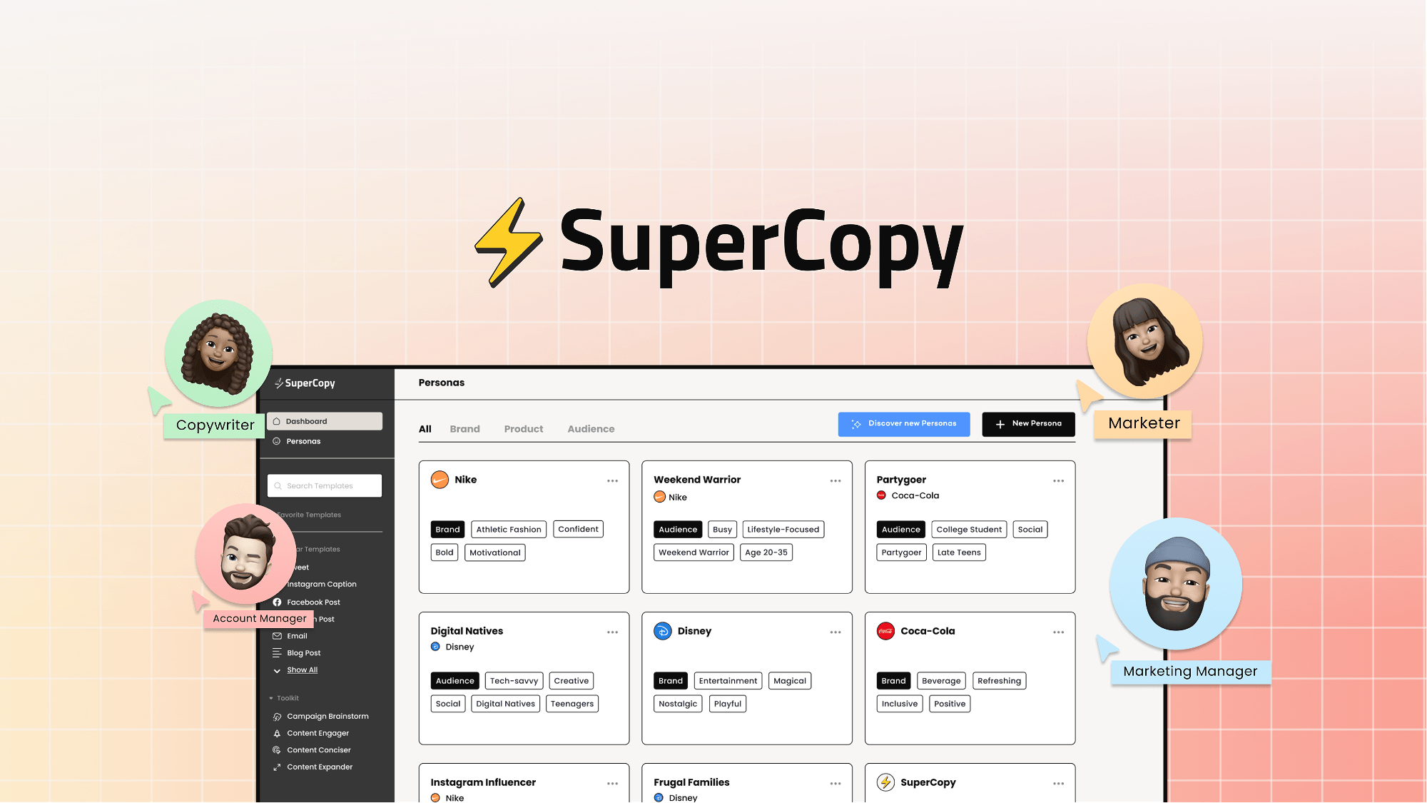 SuperCopy.ai – Create persona-driven AI content