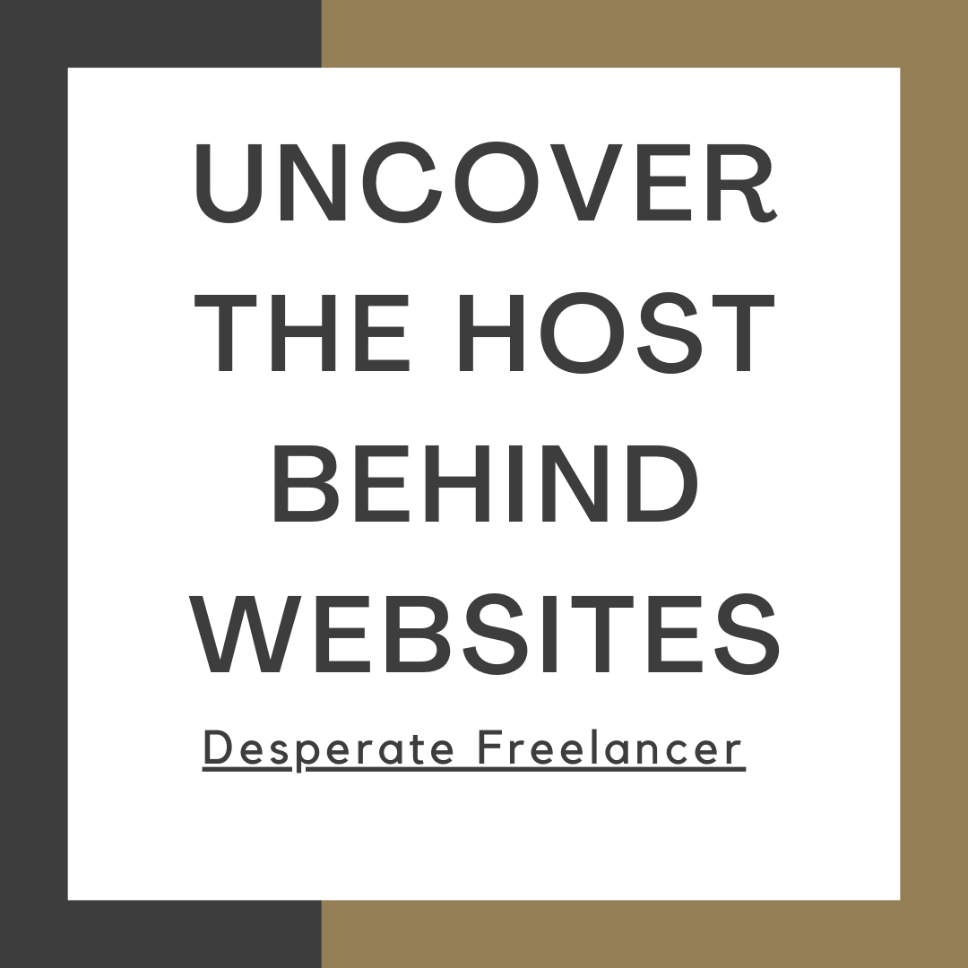 find out who hosts a website